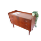 Teak chest of drawers in Danish style, 1960s/70s, retro/vintage style, dating from the mid-20th century.