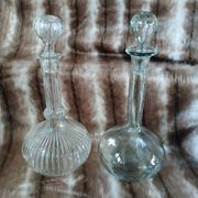 2 antique carafes
