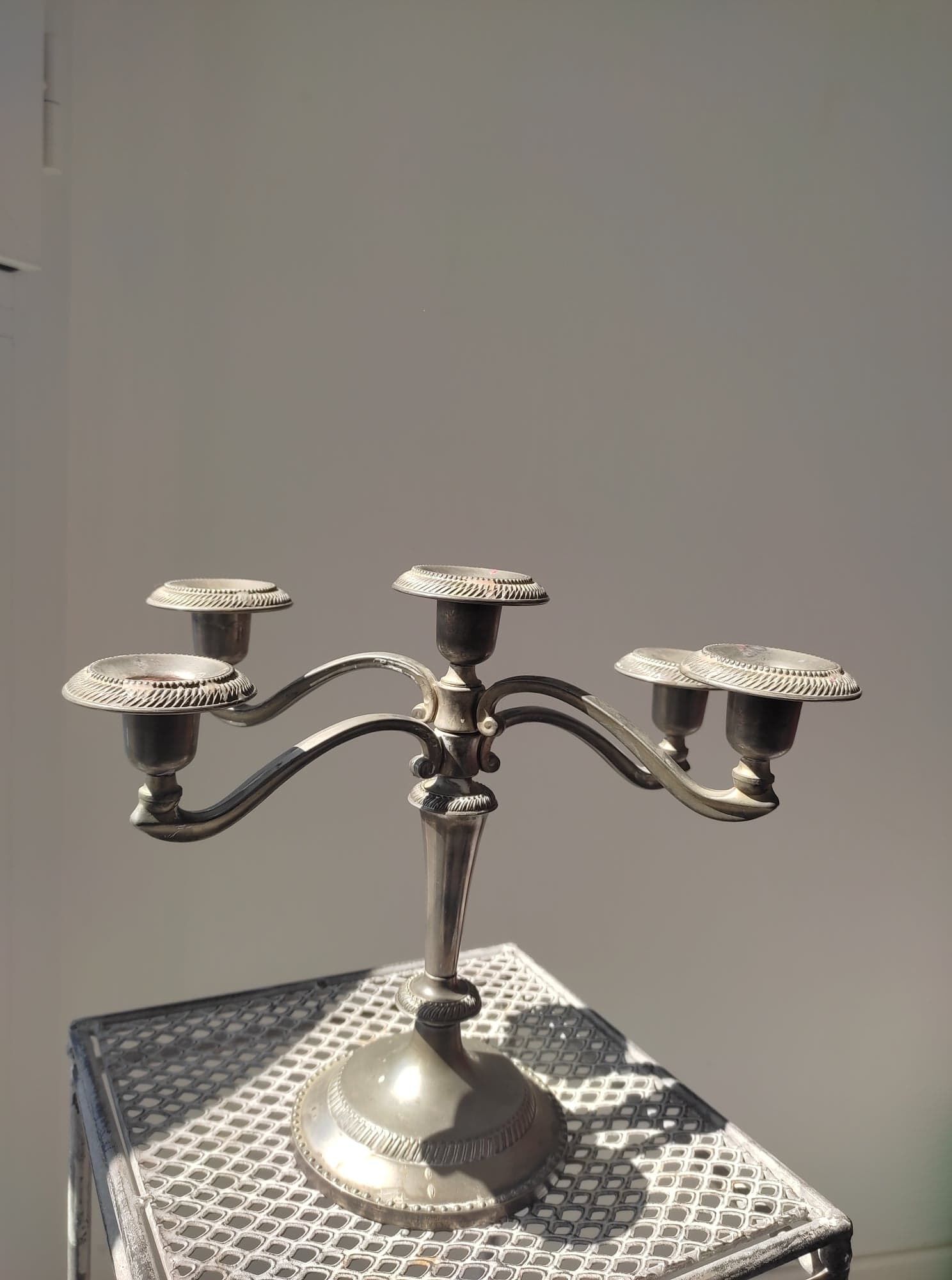 Chandelier with 5 branches in brass louis XVI style