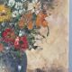 Vase de fleurs, huile sur toile signé Agnès Galland