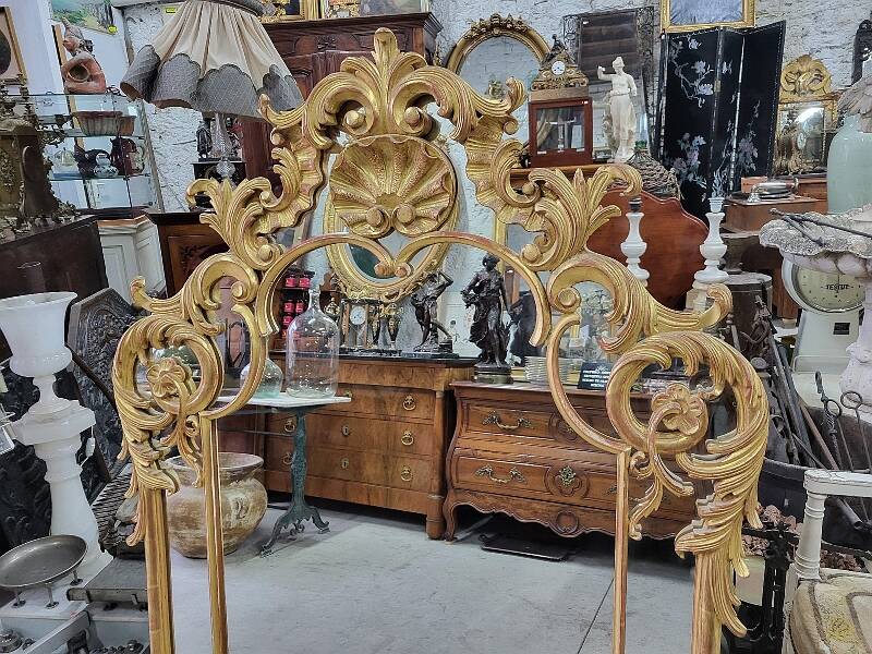 Golden wooden glazed mirror ref mart