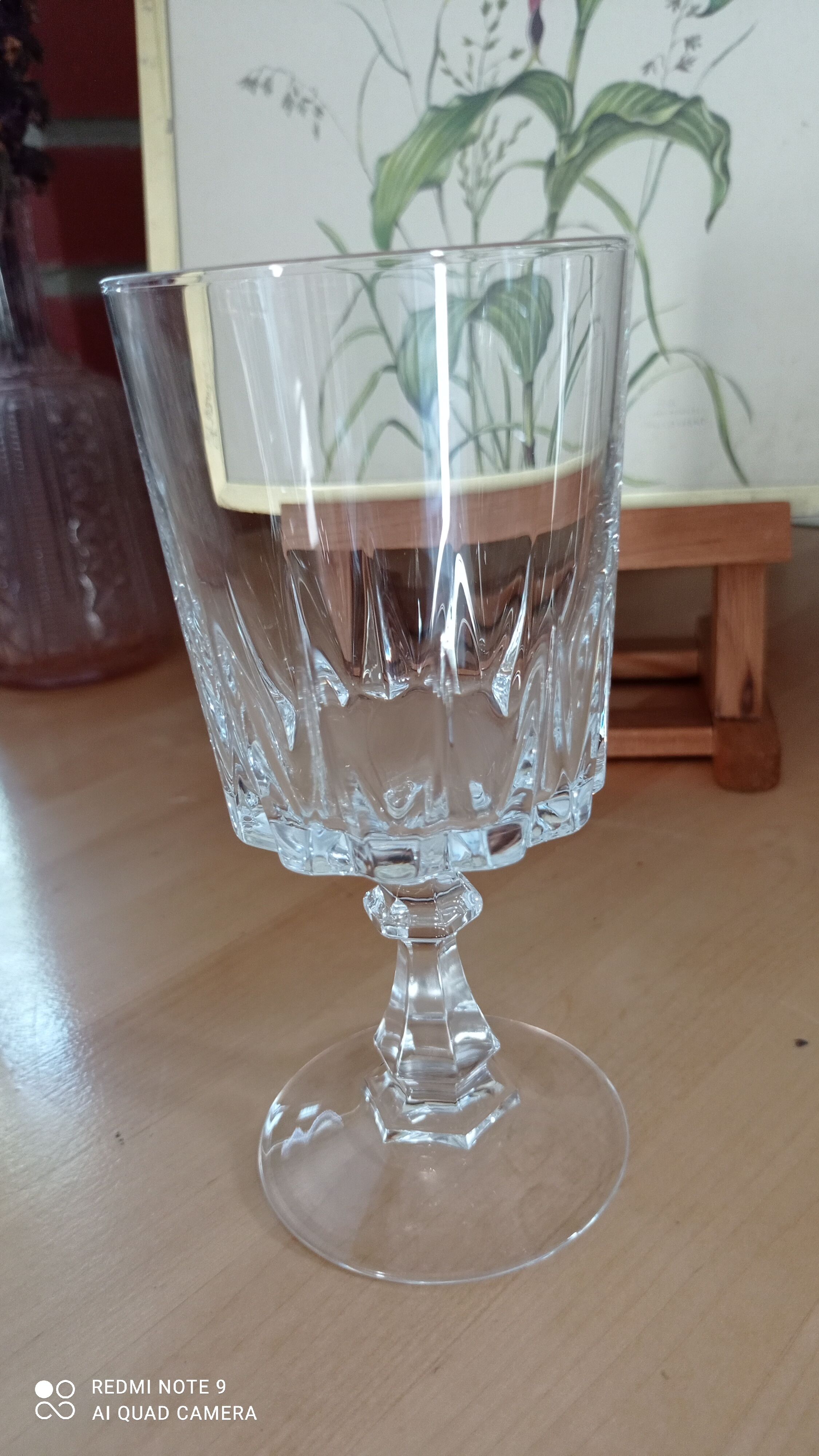 Set of four old foot glasses
