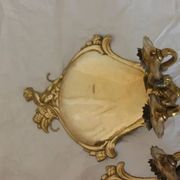 Pair Of Mid Century Swedish Brass Sconces
