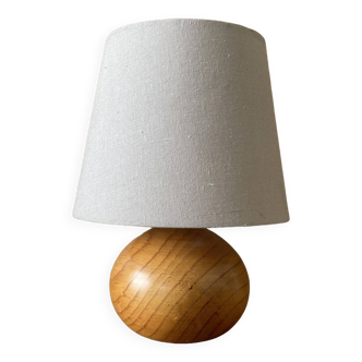 Lampe à poser en bois tourné