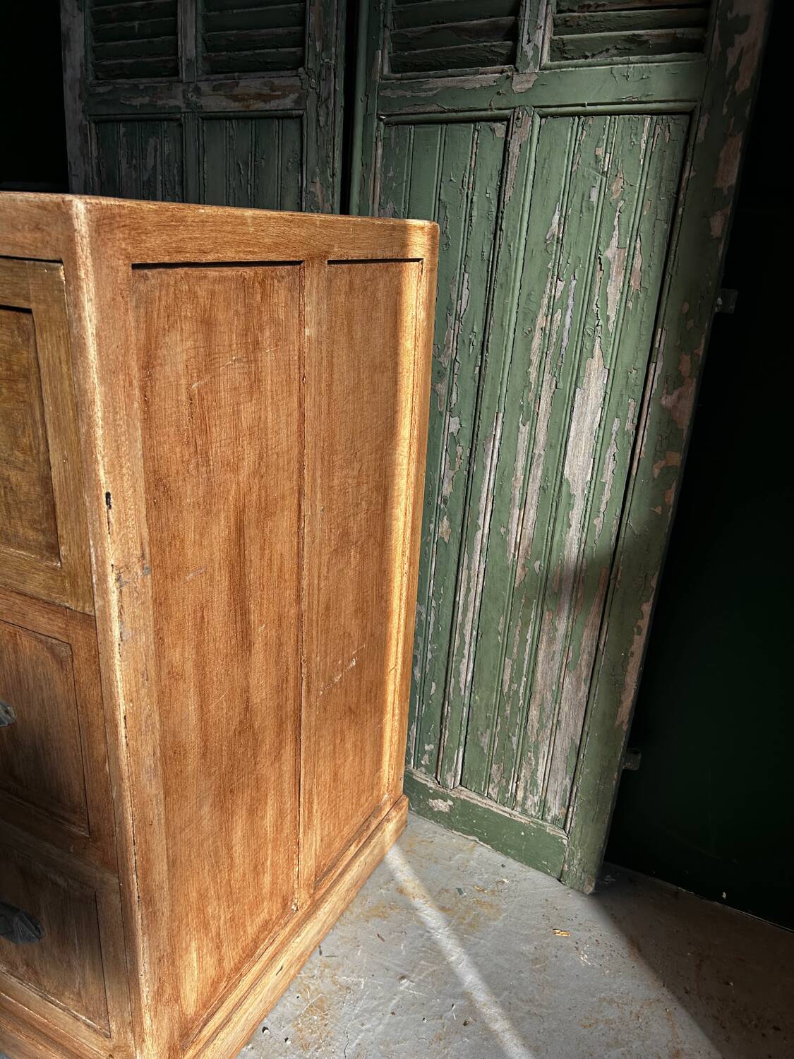 Antique notary's cabinet with 3 large drawers