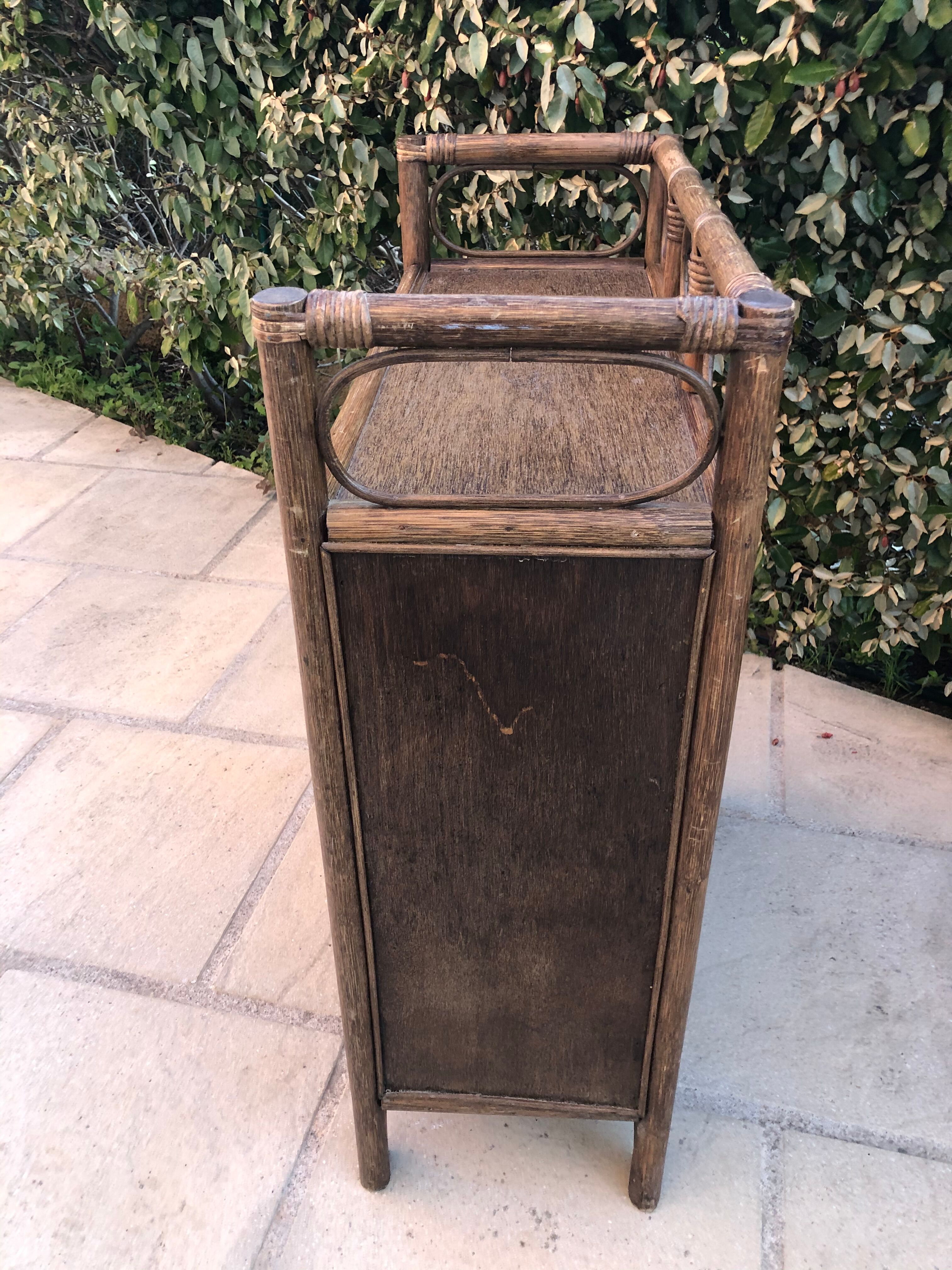 Rattan and bamboo buffet