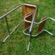 Escabeau de cuisine escamotable bois et formica vintage 60s
