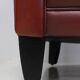 Pair of Small Club Armchairs in Sheepskin - Reproduction