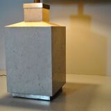 1970s travertine table lamp