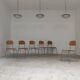 Set of 6 Czech school chairs from the 60s