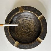 Vintage bronze ashtray design from the 60s