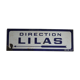 Plaque émaillée du métro parisien direction Lilas