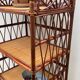 Vintage bamboo and rattan shelf