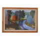 Original Swedish Oil on Panel – “House and Stream” by Pelle Nilsson, Dated