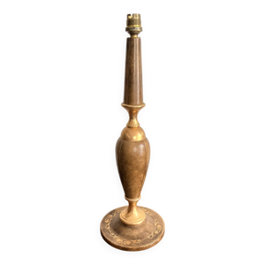 Ancien Pied Lampe Balustre