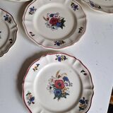 Set of 12 Sarreguemines Plates, Agreste Models