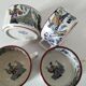 Ensemble de 4 tasses à bouillon Digoin & Sarreguemines, décor Timor