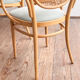Ensemble de 4 chaises Thonet 215P en hêtre avec cannage d’origine et velour