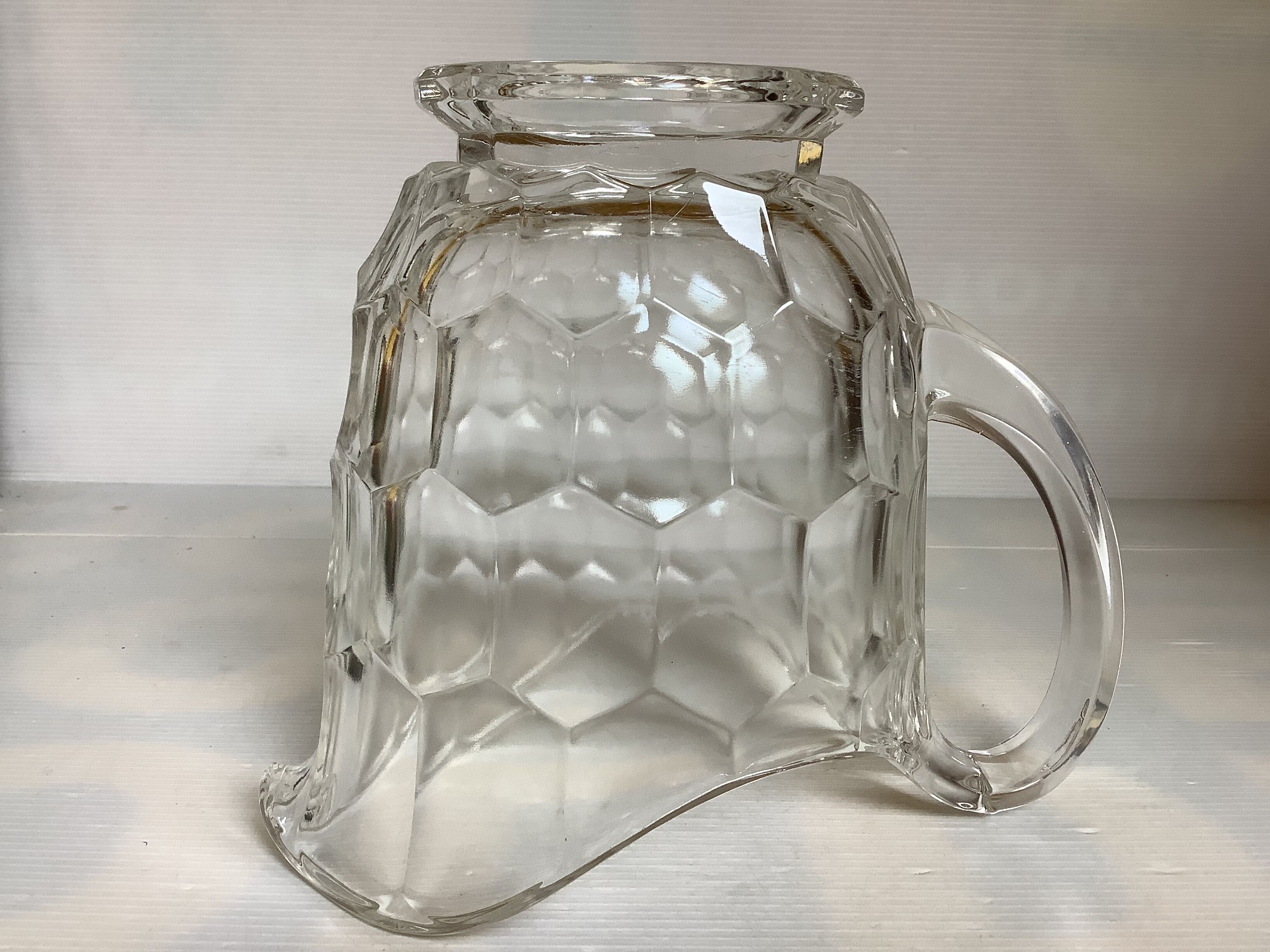 Large oval glass jug