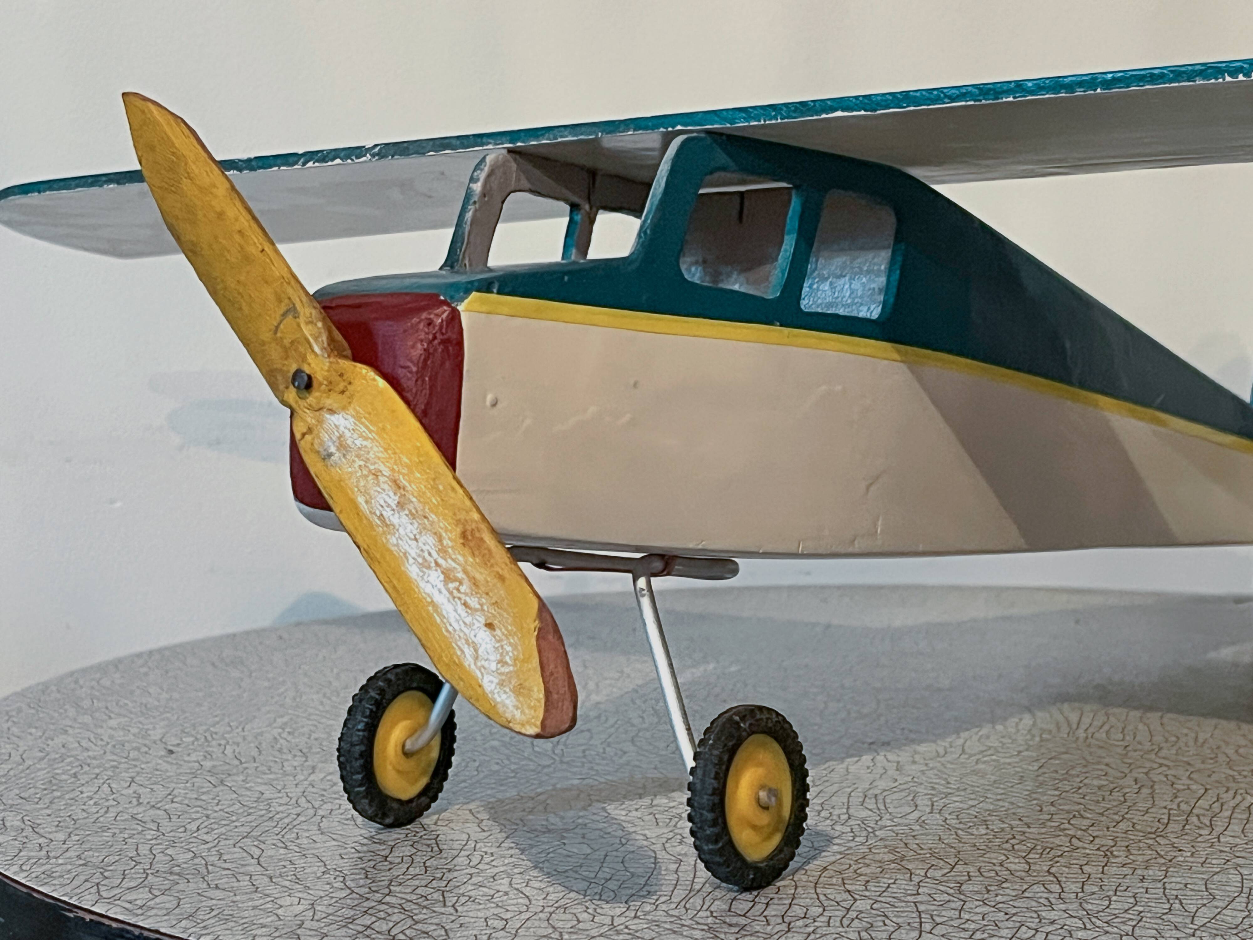 Wooden airplane, vintage toy, 70s