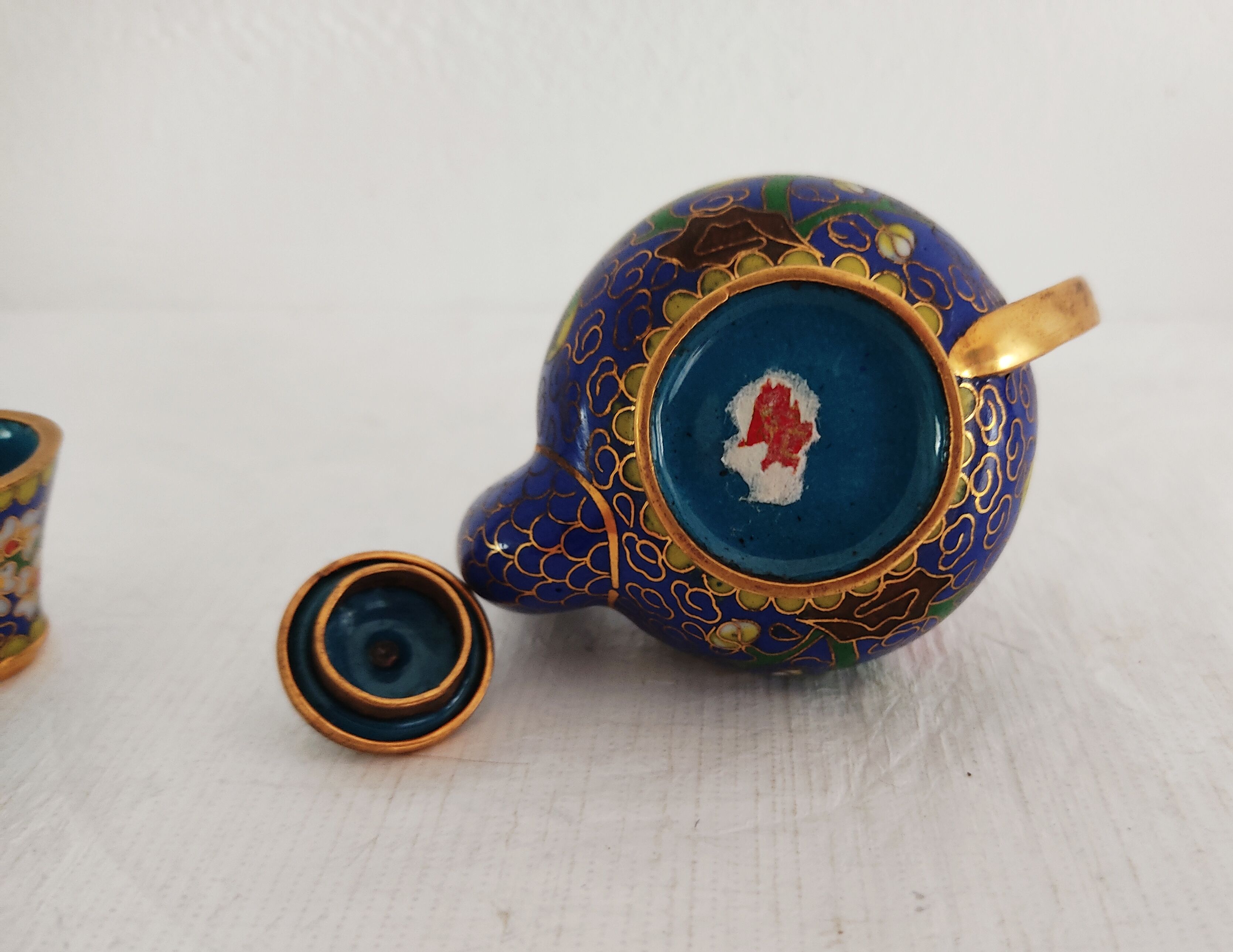 China miniature tea service enamels partitioned