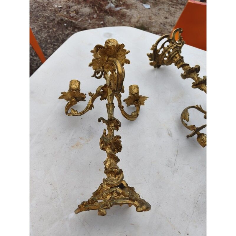 Paire de candélabres en bronze XIXe siècle