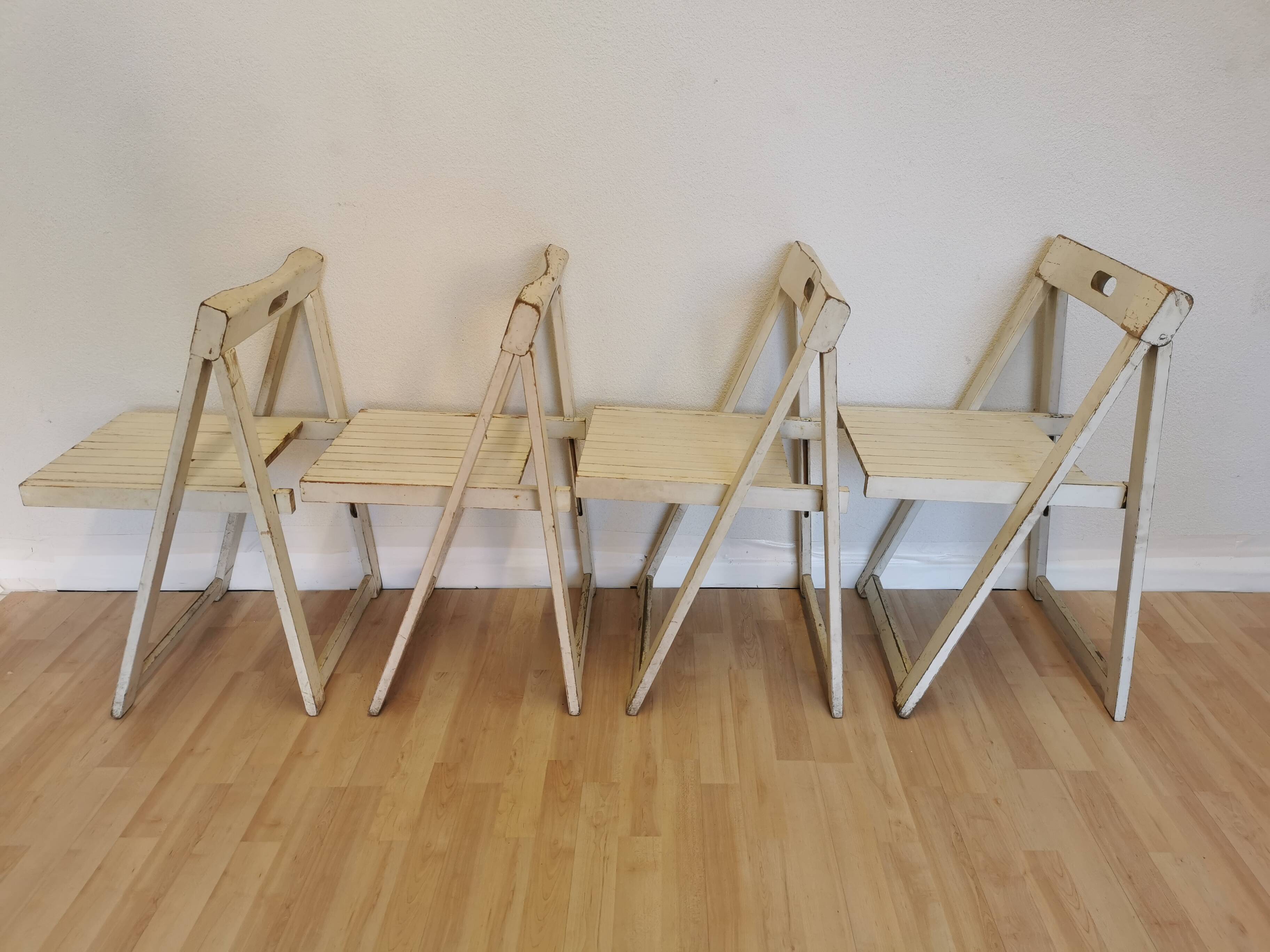 Set of 4 Vintage Trieste Folding Chairs by Aldo Jacober, 1970s
