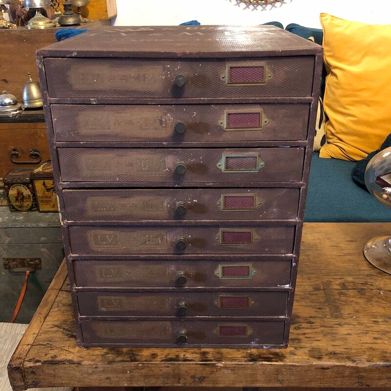 Haberdashery cabinet 8 drawers l.v. and m.f.a paris-lille