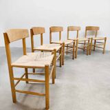 Vintage design oak dining chairs J39 Børge Mogensen
