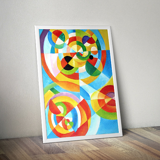 Peinture style Orphisme Delauney - 33x24cm