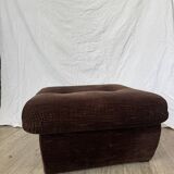 70s velvet pouf