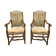 Paire de fauteuils de style renaissance en hêtre teinté XX siècle