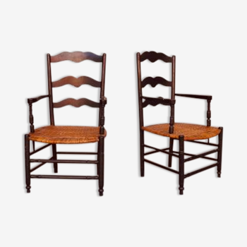 Pair of Provençal armchairs at the end of the 19th century