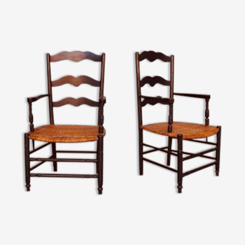 Paire de fauteuils provençaux fin XIXe