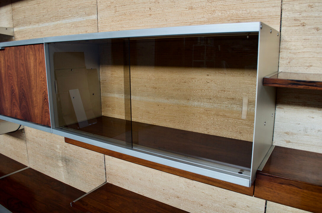 Système mural modulable à panneaux palissandre Georges Frydman années 70 efa éditeur