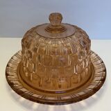 Cloche en verre rose