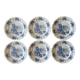6 large flat antique plates in Sarreguemines earthenware
