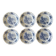 6 large flat antique plates in Sarreguemines earthenware