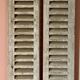 Set of 2 large old louvered shutters