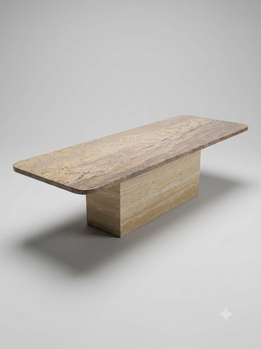 Table basse de style brutaliste
