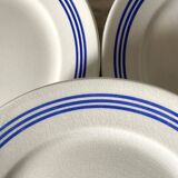 Flat earthenware plates from Luneville, 50s-60s