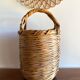 Old handmade 🧺 basket in braided rattan bamboo