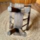 Brutalist magazine rack in the style of Jean Touret, 1950s.