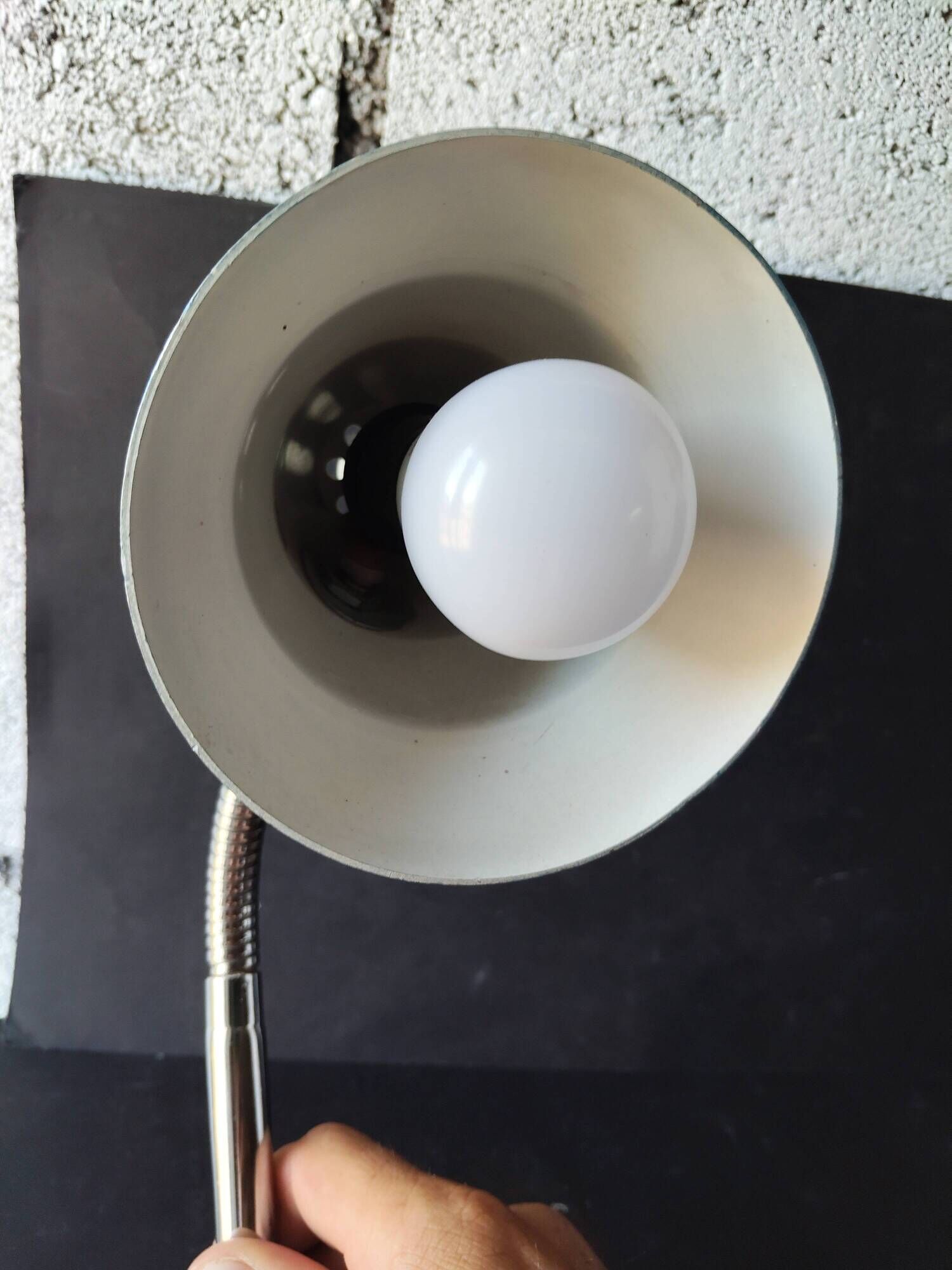 Vintage French desk lamp in blue lacquered metal – 1970s
