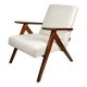 Fauteuil vintage Var- B-310 - laine beige