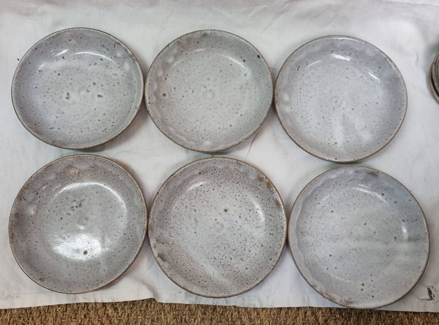 6 deep stoneware plates
