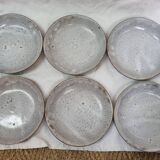 6 deep stoneware plates