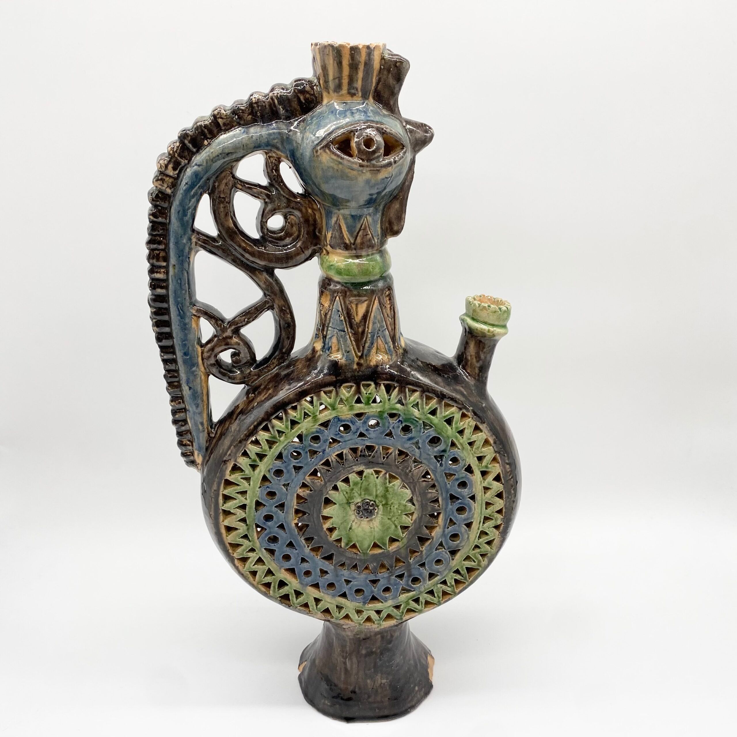 Casserole "Cocotte XXL" ceramic from Manises, 1950s