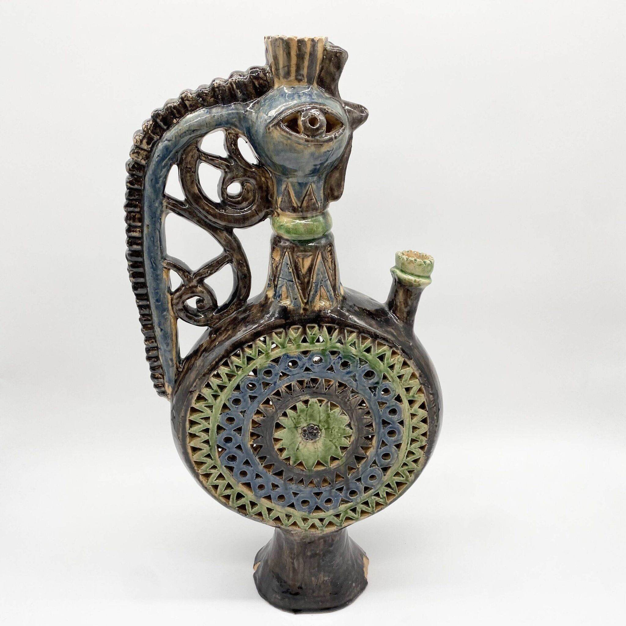 Cruche « Cocotte XXL » céramique de Manises, 1950s