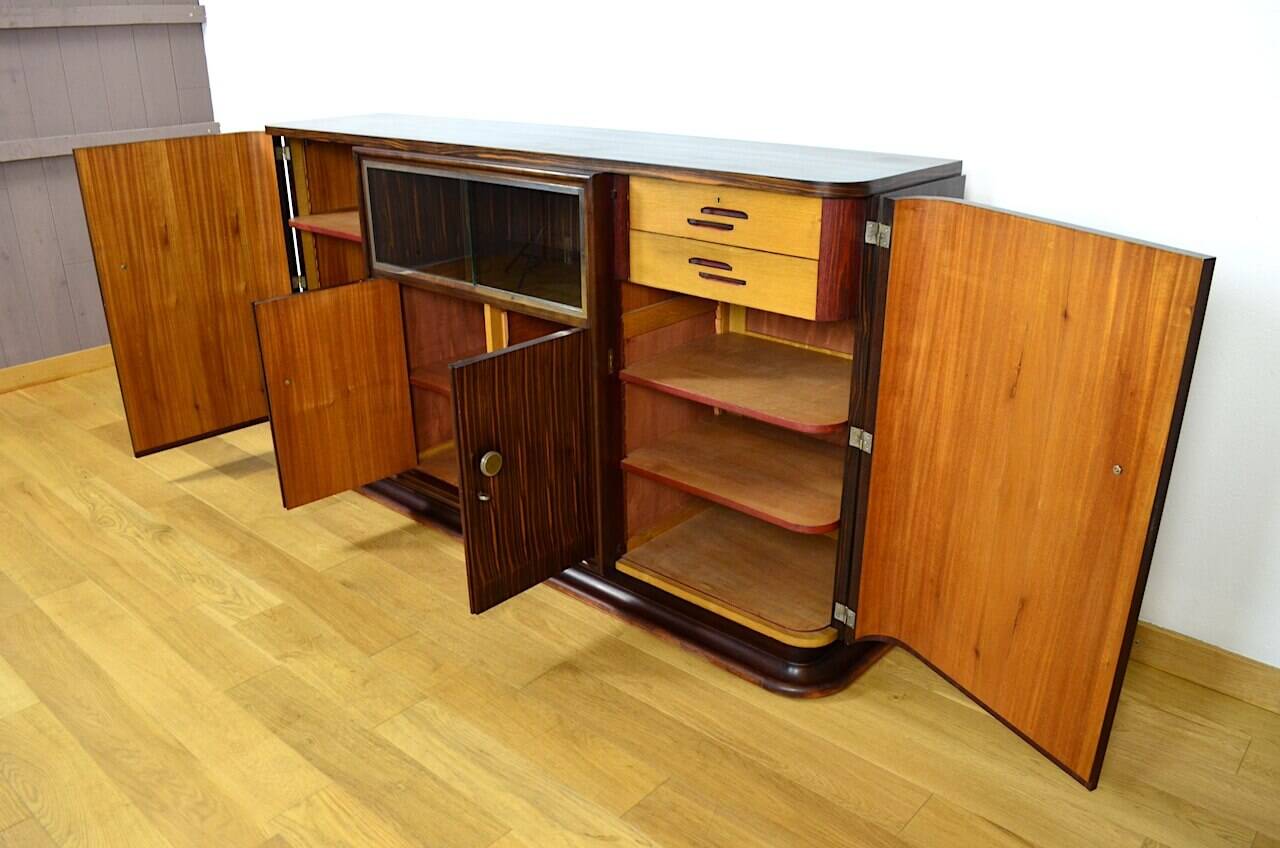 Sumptuous Art Deco 1930s Macassar sideboard